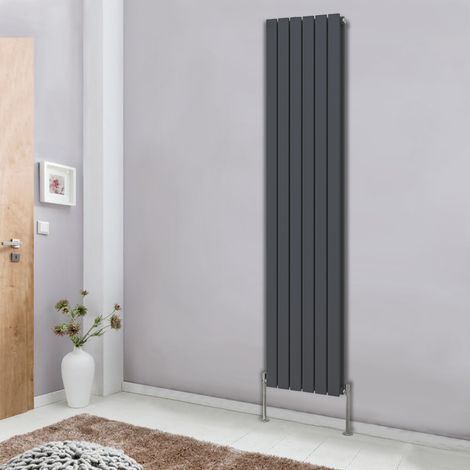Designer 1800x408 Vertical Flat Double Panel Column Radiator Bathroom Heater Central Heating Anthracite (1/5)