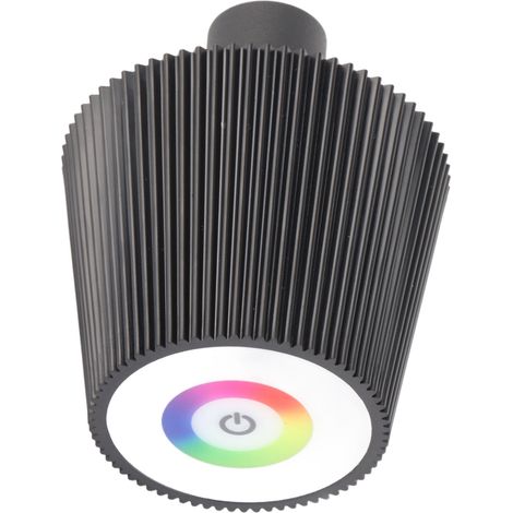 Lampe bouteille LED plissée, étanche IP54, 4 modes d'éclairage, couleurs respirantes, 2000 mAh, sans fil, veilleuse pour café, bar, maison, noir (1/5)