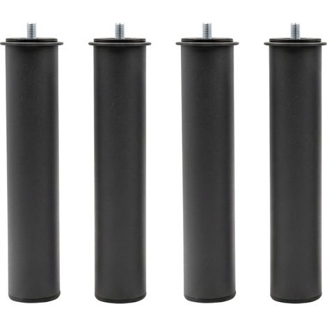 Pack 4 Patas 25 cm para somier o Base tapizada cilindricas Medidas Especiales Metal