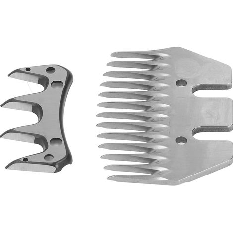 Lame tondeuse mouton droite 13 dents acier carbone coupe laine chevre rechange 2 pcs (1/5)