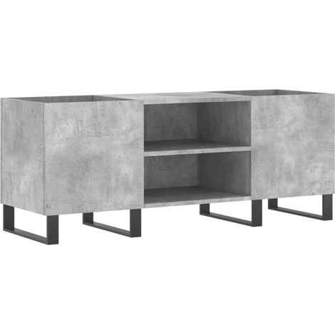 Maison Exclusive - Armoire à disques gris béton 121x38x48 cm bois d'ingénierie