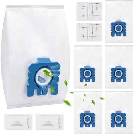 Lot de 6 sacs d'aspirateur compatibles avec Classic C1 Complete C2 C3 S2 S5 S8 S600 S800, avec 2 filtres moteur + 2 filtres d'évacuation, sacs filtrants de rechange pour la maison (1/5)