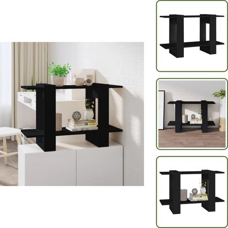Bibliothèque/Séparateur de pièce Noir 80x30x51 cm - Bibliothèque - Meuble Rangement - Étagère - Séparateur De Pièce - Mobilier Intérieur (1/5)