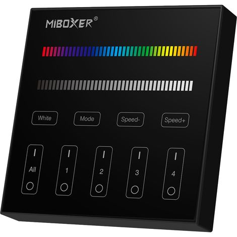 Télécommande murale RGB et RGBW - 4 zones - Noir - Mi-Light (1/5)