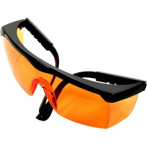 UV-Schutzbrille mit orangefarbener Linse für die UV-Härtung von Beschichtungen/Tinten, Lack-/Harzhärtern, Lithografen und Druckern
