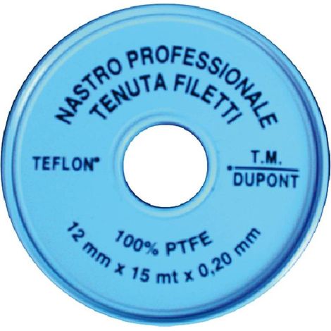 NASTRO TEFLON 'PROFESSIONALE' 1/2 x 15 mt. x 0,2 mm