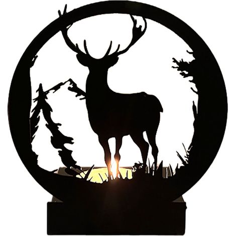 Bougeoir cerf, noir, style européen, décoration murale pour réception de mariage (1/5)
