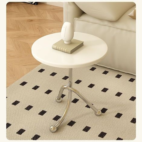 Table basse ronde en acier inoxydable pour salon, petite table de café créative, design moderne pour café, bureau et séjour (1/3)