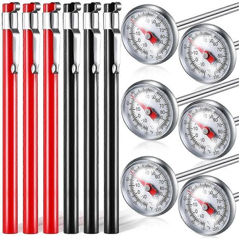 Lot de 6 thermomètres de cuisine en acier inoxydable - Thermomètres alimentaires (1/5)
