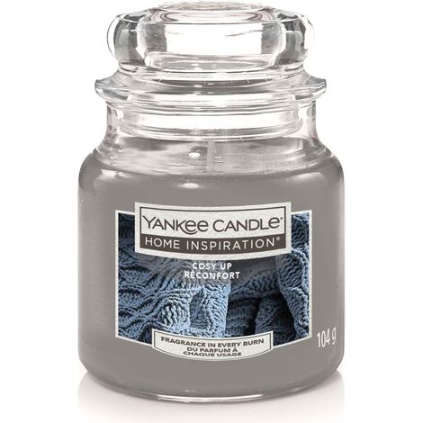 Yankee Candle Duftkerze Kleines Glas Cosy Up 104 g, grau Duft Kerze Duftkerzen