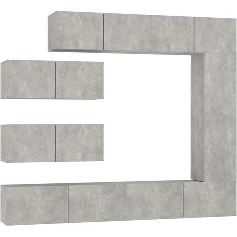 Maison Exclusive - Set de muebles de TV 7 pzas madera contrachapa (1/5)