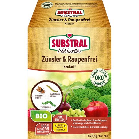 Substral Naturen Bio Zünsler & Raupenfrei Xentari 8x2,5g (1/6)