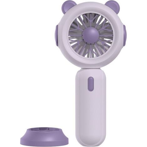 Ventilateur portable rechargeable par USB - Petit ventilateur alimenté par piles AA avec 3 vitesses, idéal pour les voyages et le bureau.