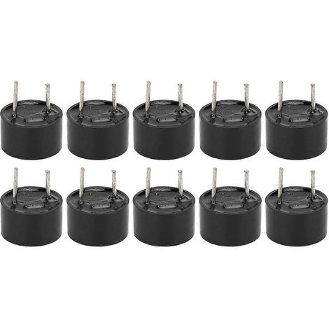 10-teiliger elektromagnetischer Summer, 3 V DC aktiver Summer, 9 x 6 mm 9 x 5,5 mm, kompakter akustischer Alarm für Elektronikprojekte (1/5)