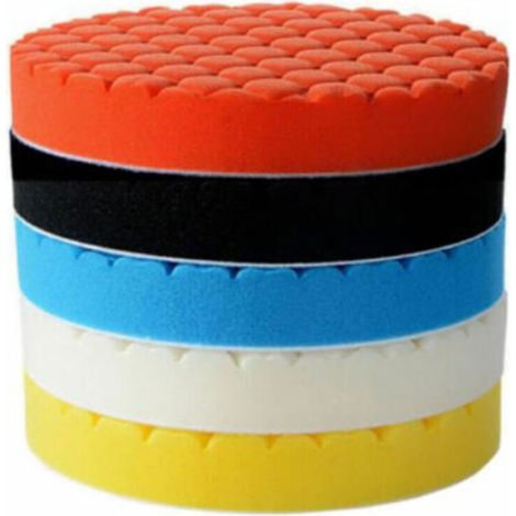 Set mit 6 Polierscheiben (125 mm), verschiedene Farben - Crezuo (1/4)