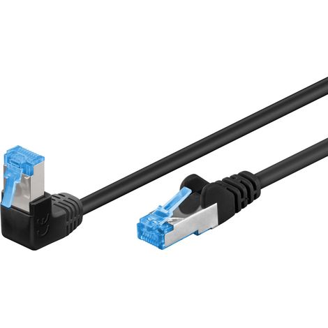 Wentronic 51557 cable de red Negro 1 m Cat6a S/FTP (S-STP)