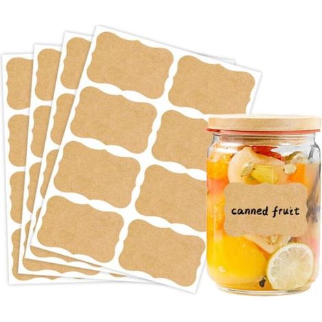 32 Étiquettes Adhésives Vintage en Papier Kraft,Imperméables et Polyvalentes,Idéales pour Cadeaux,Pots en Verre,Confitures et Décorations DIY (1/5)