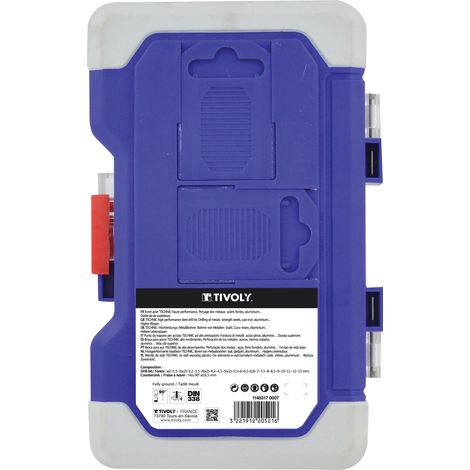 Tivoly • Ranger Scatola da 26 punte Technic HSS Steam Tin Metal contenenti da ø2 a 13mm