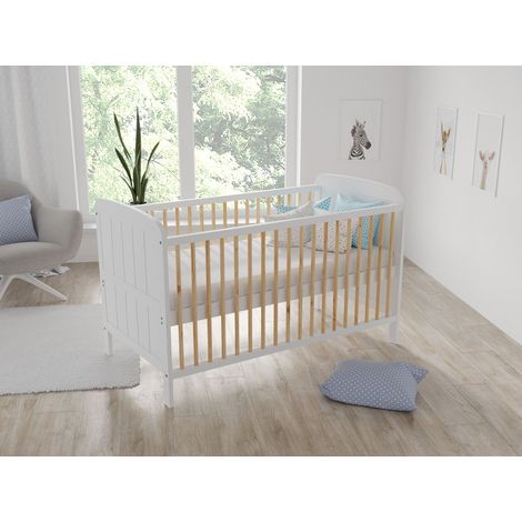 Maddox Cot Bed 140x70cm (White/Pine)