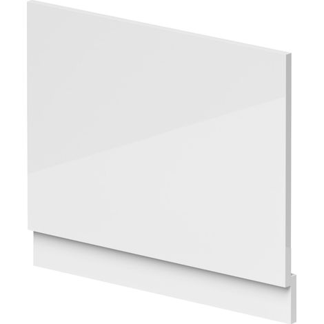 Nuie Waterproof Bath End Panel and Plinth 480mm H x 700mm W - Gloss White (1/2)