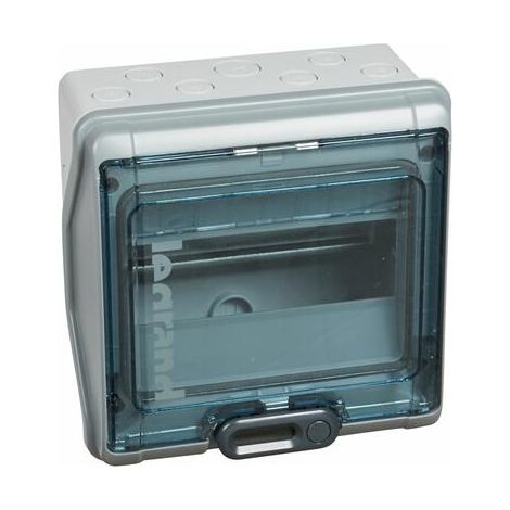 Coffret étanche Plexo³ 8 modules avec embouts à perforation directe prémontés IP65 IK09 - Gris - LEGRAND
