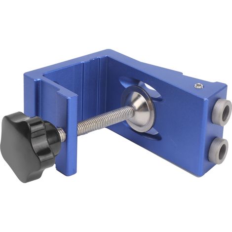 Guide de perçage oblique 2 trous, gabarit de positionnement pour bois, système de fraisage 10-35mm, outil de menuiserie précis (1/5)