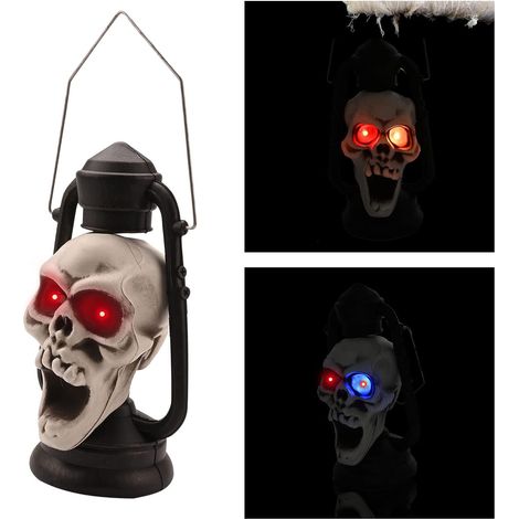 Halloween-Skelett-Laterne, LED-Nachtlicht, Totenkopf