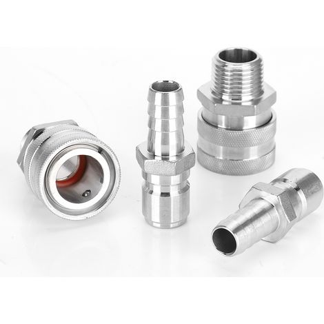 raccords adaptateurs rapides en acier inoxydable à filetage G1/2" pour le brassage de bière à domicile (1/5)
