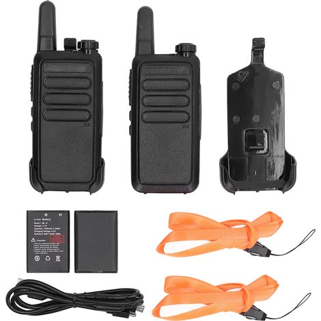 Talkie-walkie 2W 400-470MHz charge USB, petit portable radio portatif pour usines et hôtels (1/5)