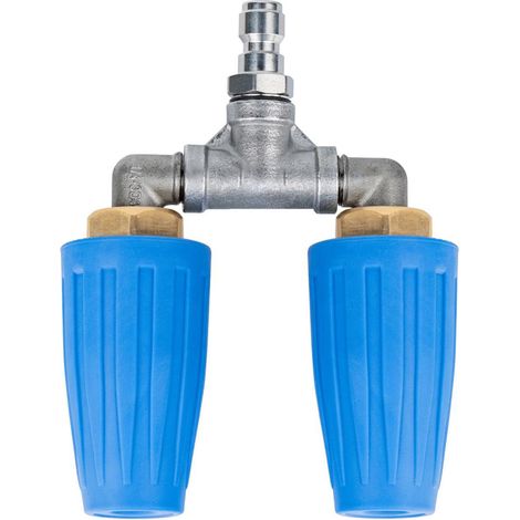 Nettoyeur haute pression double buse Turbo trou de 2 mm 4-6GPM 4000PSI pointe rotative avec connecteur rapide 1/4 pouces (1/5)