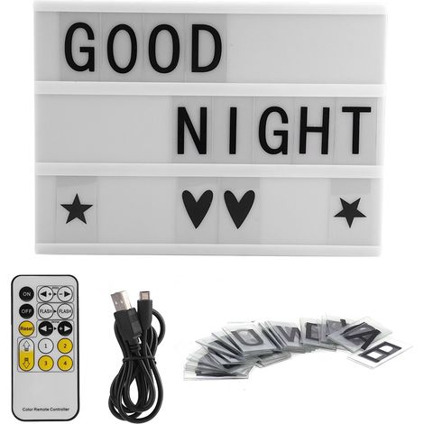 Boîte Lumineuse A4 - Lampe LED avec Télécommande - 7 Couleurs Réglables - Pour Décoration Intérieure et Événements - 1 Pièce (1/5)