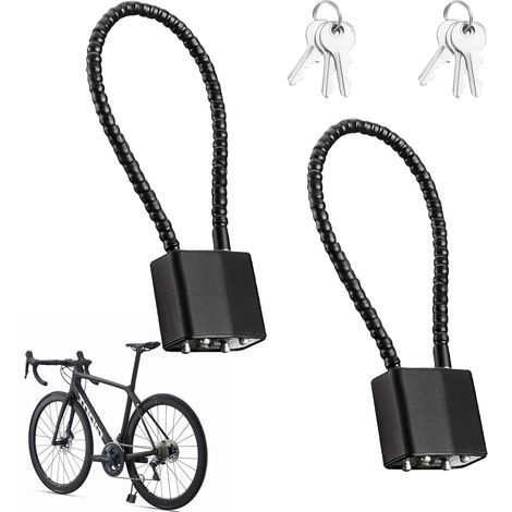 2 Pièces Cadenas ÀCâble Avec Clés,CadenasRenforcé À Long Crochet Avec 3 Clés,Cadenas En Corde D'acier,Serrure À Câble Avec Clé,CadenasCable,Pour Valise,Portail,Vélo,Salle De Sport,Casier (1/5)