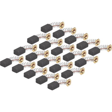 Jeu de 20 balais de charbon 411 (6x9x13 mm) pour meuleuses, perforateurs, burineurs, scies, polisseuses, perceuses et outillage électrique. (1/5)
