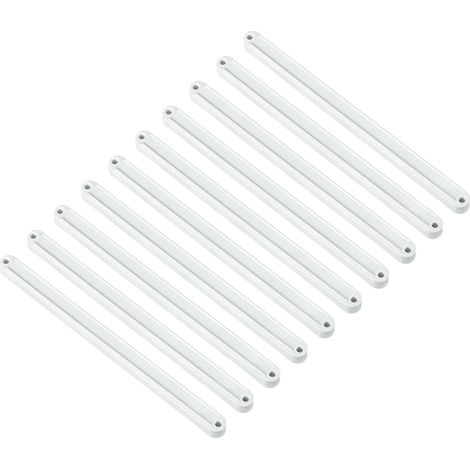 Glissières de Tiroir, 10 Pièces 235mm - Glissières de Tiroir en Plastique, Rails de Guidage Rainurés Montés sur le Côté pour Tiroirs de Meubles de Chevet Armoires Commodes (Blanc) (1/5)