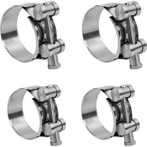 4 Pièces Collier De Serrage, 29-31mm, 36-39mm, Collier Echappement, Collier Durite Essence Echappement, Acier Inoxydable, Réglable, Adapté Aux Tuyaux De Radiateur, Tuyaux d'Échappement, Automobiles (1/5)