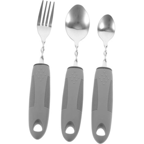 Cubiertos, Juego de cubiertos Take, 1 juego de vajilla antivibración, Utensilios para servir, Acero inoxidable, Gris (1/5)