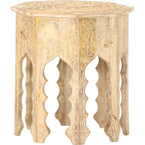 Beistelltisch Ø48 cm Massivholz Mango