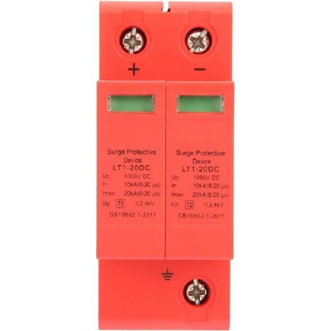Dispositif Parafoudre, Dispositif Parafoudre Basse Tension de Protection Contre Les Surtensions DC1000V 2P 10KA 20KA (1/5)
