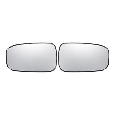 Paire De Verres De Rétroviseur Latéral De Remplacement Pour Voiture Avec Plaque De Support, Non Chauffants, En Verre Blanc Pour 2003-2007 (1/5)