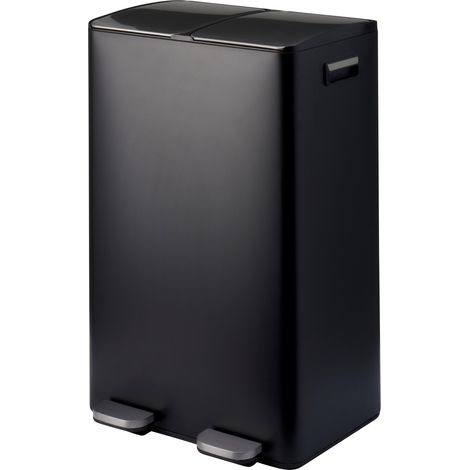 Zweifach-Mülleimer SECTOR mit Tretpedal, 2 x 30 l (1/3)