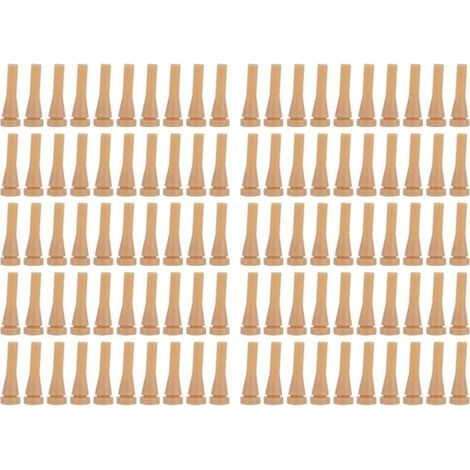 Lot de 100 bâtons d'épilation en caoutchouc pour plumeuse de volaille, remplacement pour canards, poulets, oies, rose jaunâtre (1/5)