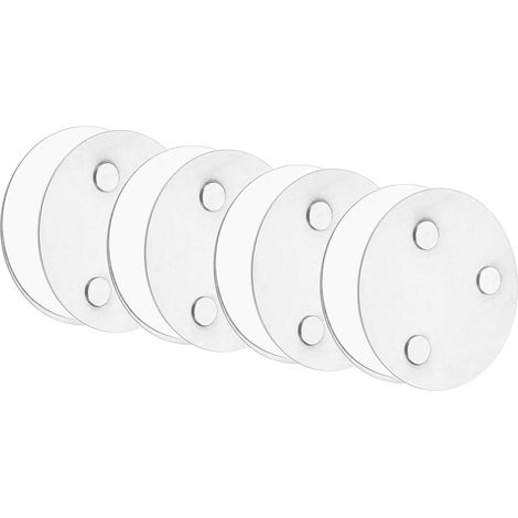 4 Pcs Support Magnétique pour Détecteur Brume avec Pastilles Adhésives Extra Fortes Montage Magnétique Universel à 3 Voies pour Suspendre 50mm Diamètre pour Alarmes (1/5)