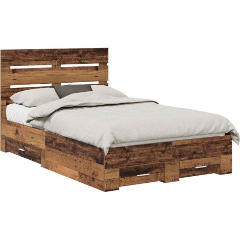 Maison Exclusive - Struttura del letto con cassetto Legno vecchio 120 x 190 cm