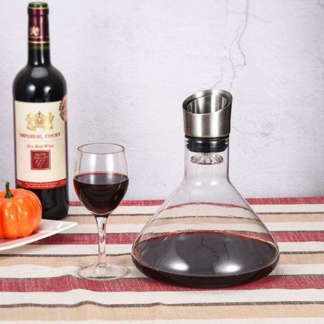 Carafe à Décanter - Aérateur de Carafe à Vin - avec Filtre Aérateur - Vin de Luxe Pour Cadeau - 1500ml (1/4)