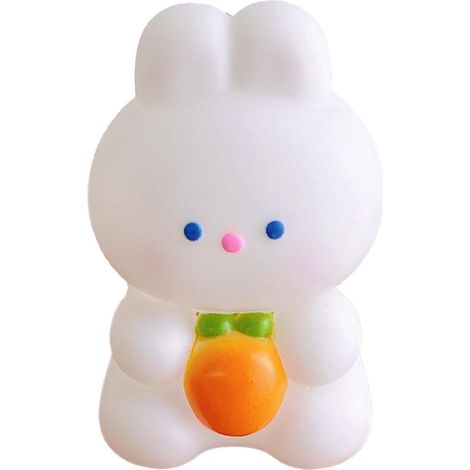 Tirelire lapin créatif mignon ornement carotte en vinyle décoration porte-monnaie (1/5)