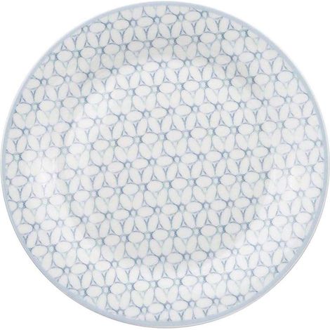 Assiette à Fleurs Scandinave en Porcelaine, Diamètre 20 cm