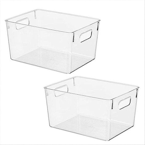 Boîte de rangement transparente pour cuisine, bac de tri des aliments, organiseur hermétique et empilable. (1/5)