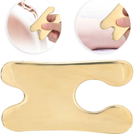 Plaque de Gua Sha en Laiton pour Détente et Bien-être, Outil de Massage Anti-Douleur (1/5)
