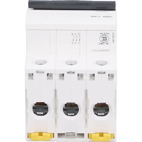 Modularer Leistungsschalter 40 A 3-polig 400 V, DIN-Schiene, Unterspannungsüberlastschutz, automatischer Schalter IC65N C40 (1/5)
