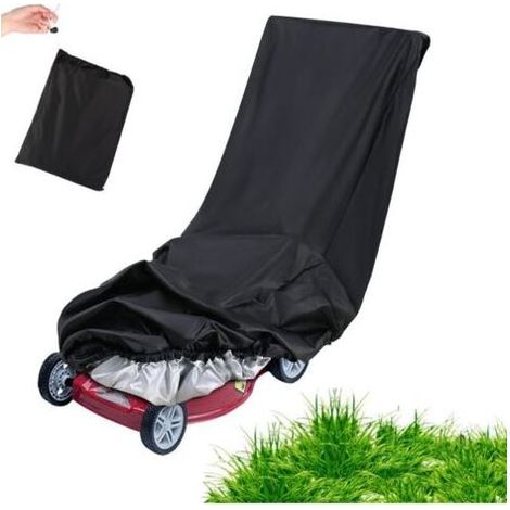 Coperchio di Protezione Falciatrice, Copertura Falciatrice Prato Copertura Impermeabile Tosaerba, Copertura Rasaerba in Poliestere 210d con la Borsa di Stoccaggio è Coulisse(195x66x108 cm) (1/5)